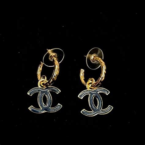 chanel 24p earrings|Chanel ring earrings.